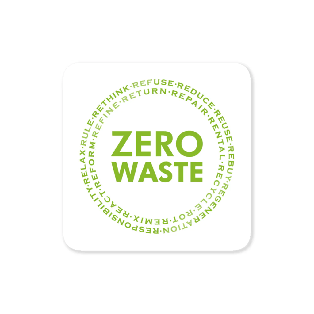 gomi_ikuのZERO WASTE (グリーン) Sticker