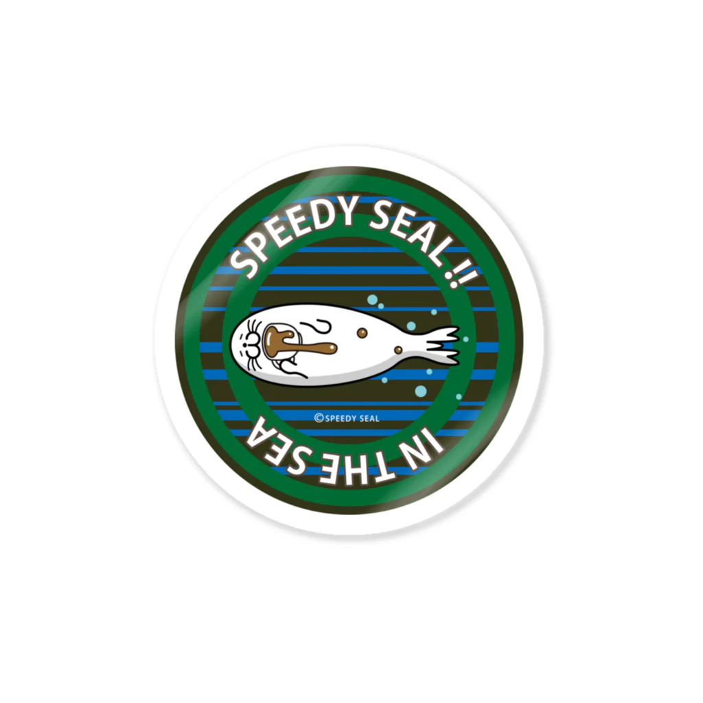 SPEEDY SEALのアザラシ　リラックス　コーヒータイム ステッカー