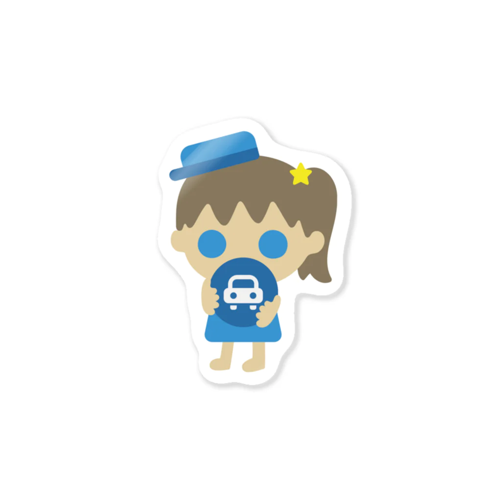 ゆきロゴの運転ガール Sticker