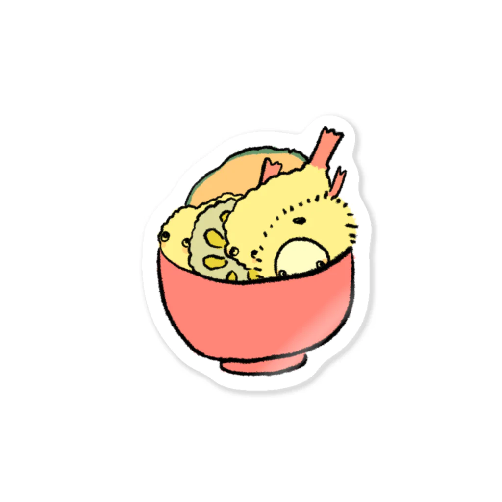 ﾁｬｿの巣のリンゴドクガとエビフリャー丼 Sticker