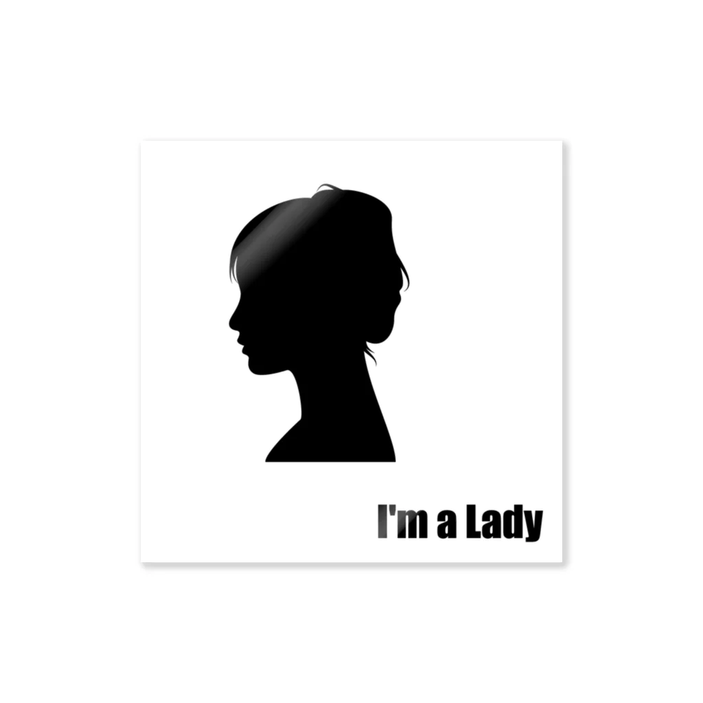 サラスズのI'm a Lady ステッカー