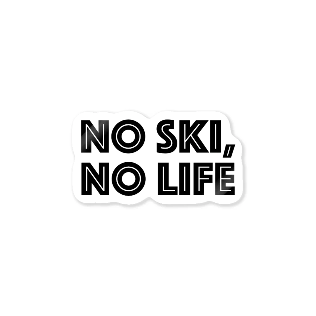 SNOW LIFE JOURNEYのNO SKI, NO LIFE ステッカー