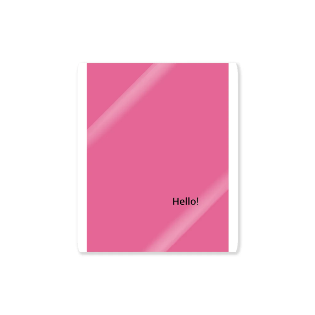 Su-roomのHello pink ステッカー