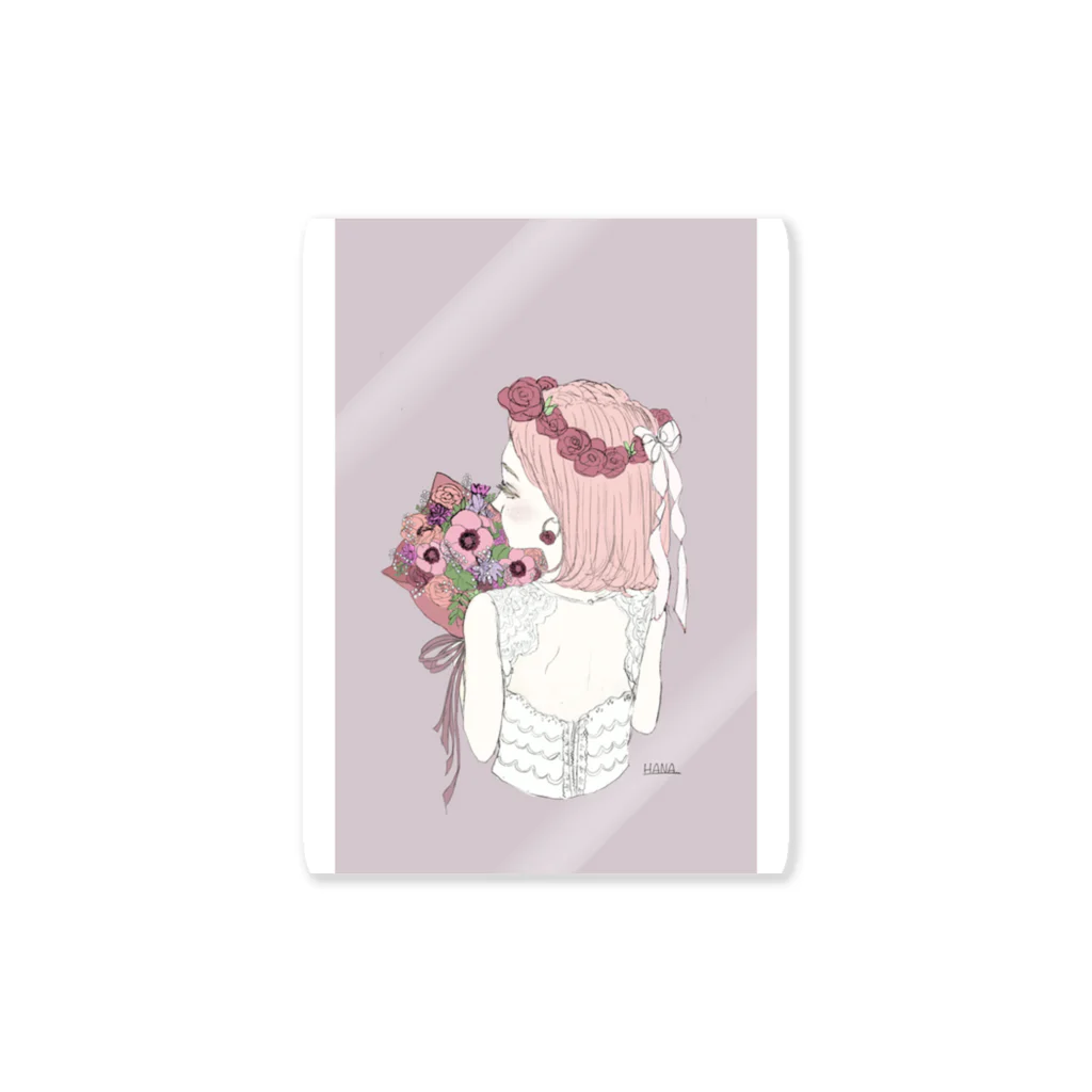 HANA's flower marketのflower girl Sticker