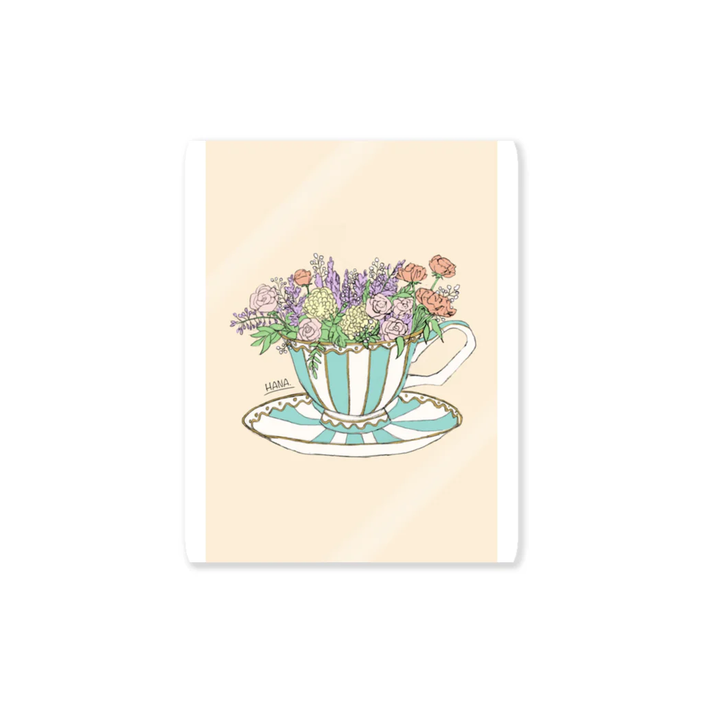 HANA's flower marketのflower cup ステッカー