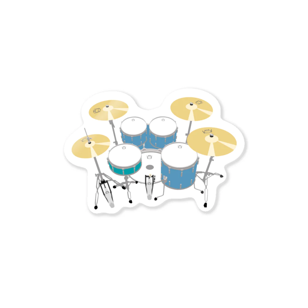 SABUROのドラムセット(ブルー) Sticker