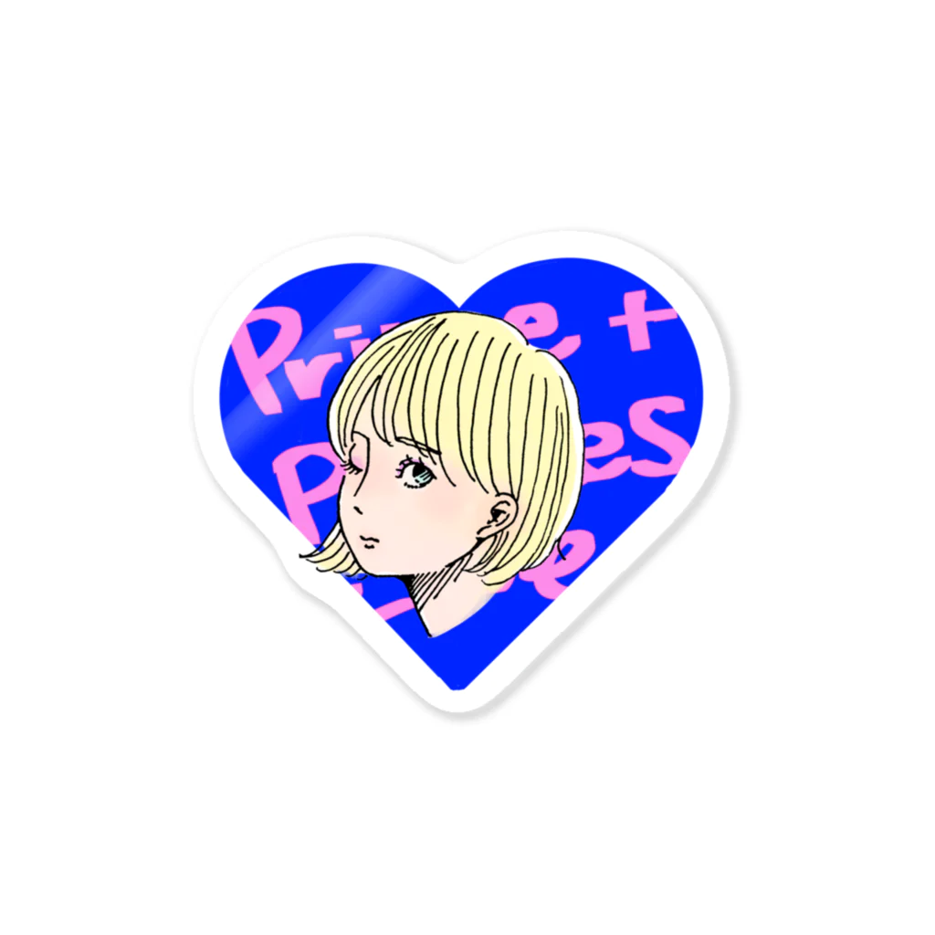 はつきつねのショートヘア Sticker