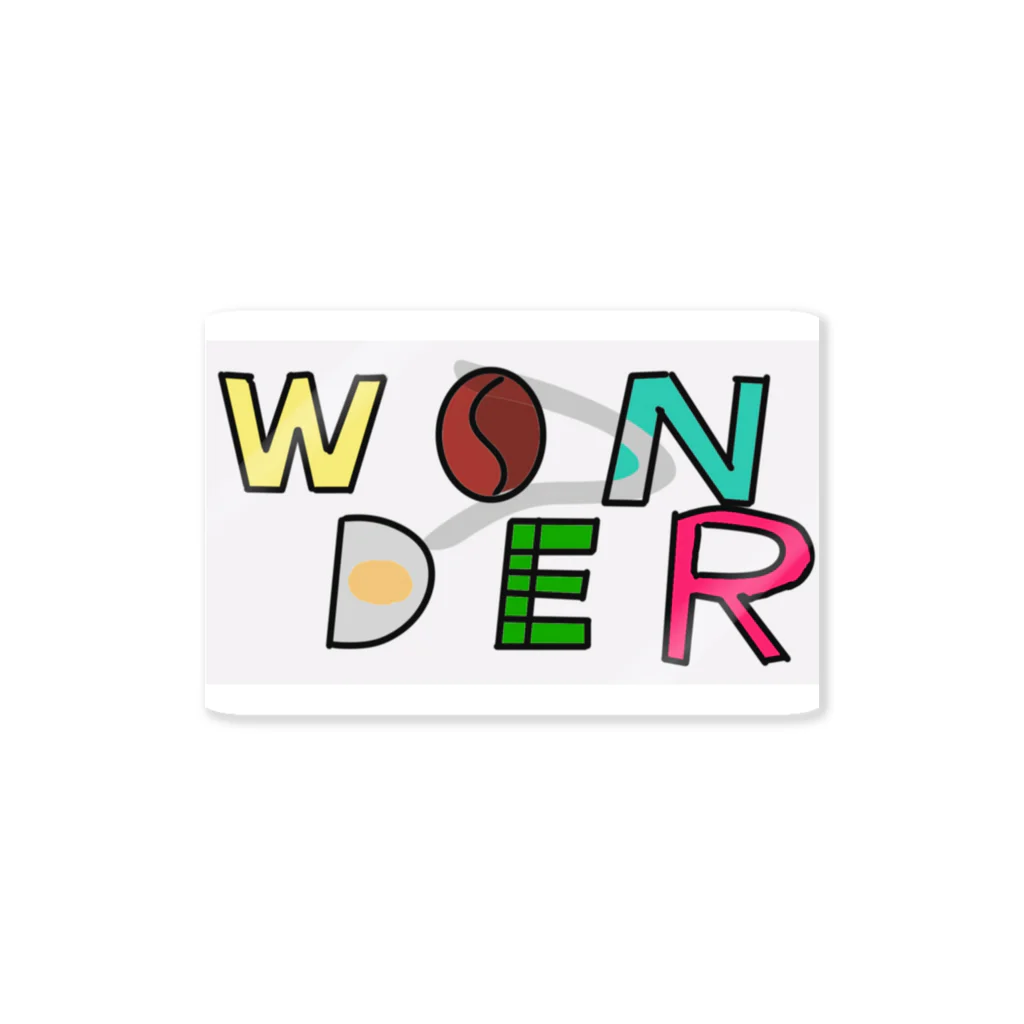 ワンダーのwonder珈琲 Sticker