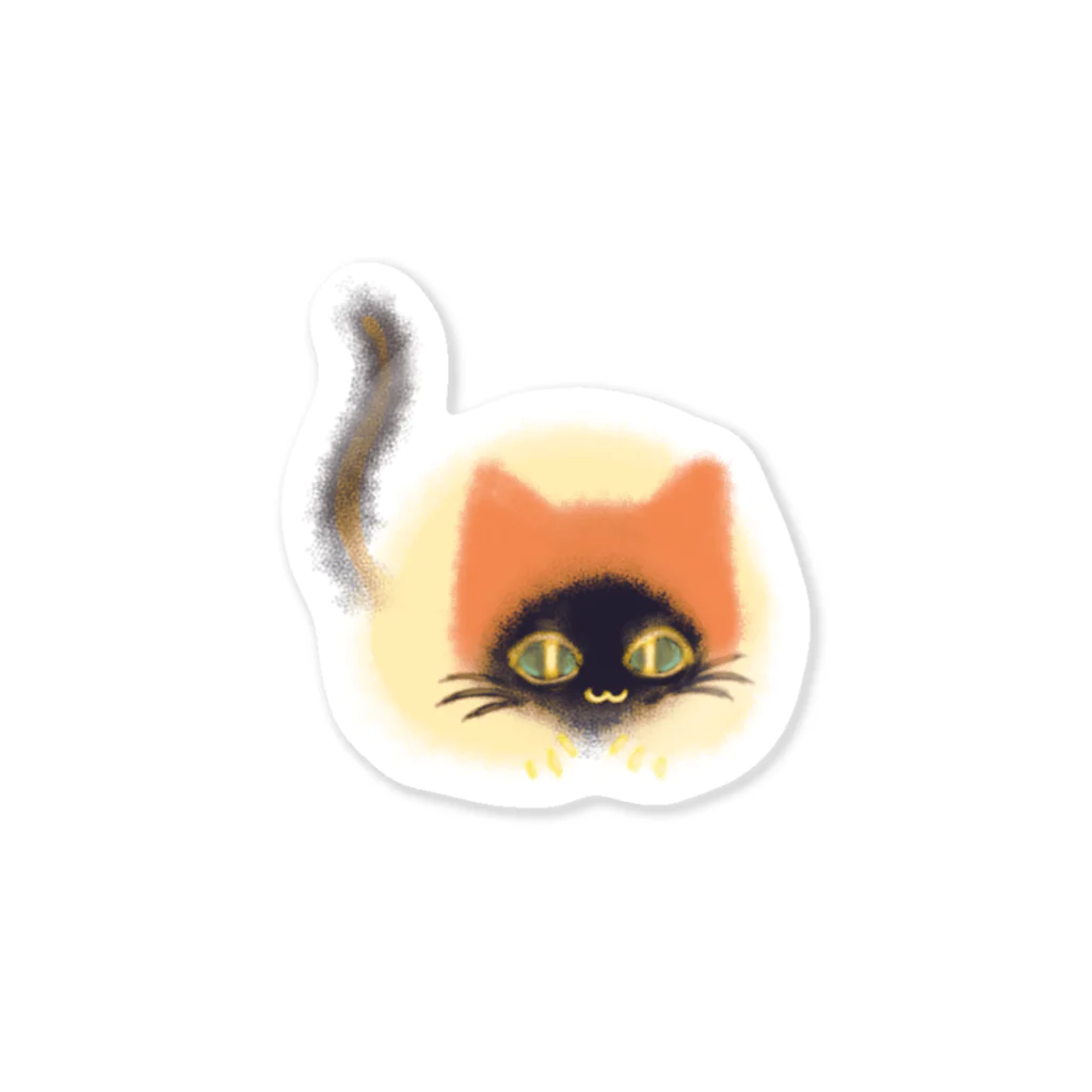 淡井アトのねこクレヨン＜こもる＞ Sticker