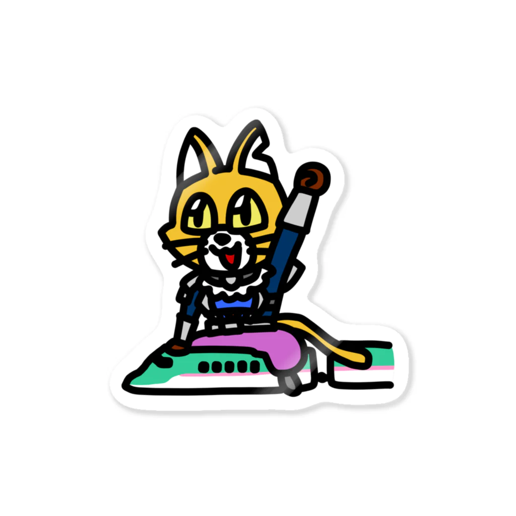 キャットＣのこうじょうけんがくのはやぶさキャットCニャ！ Sticker