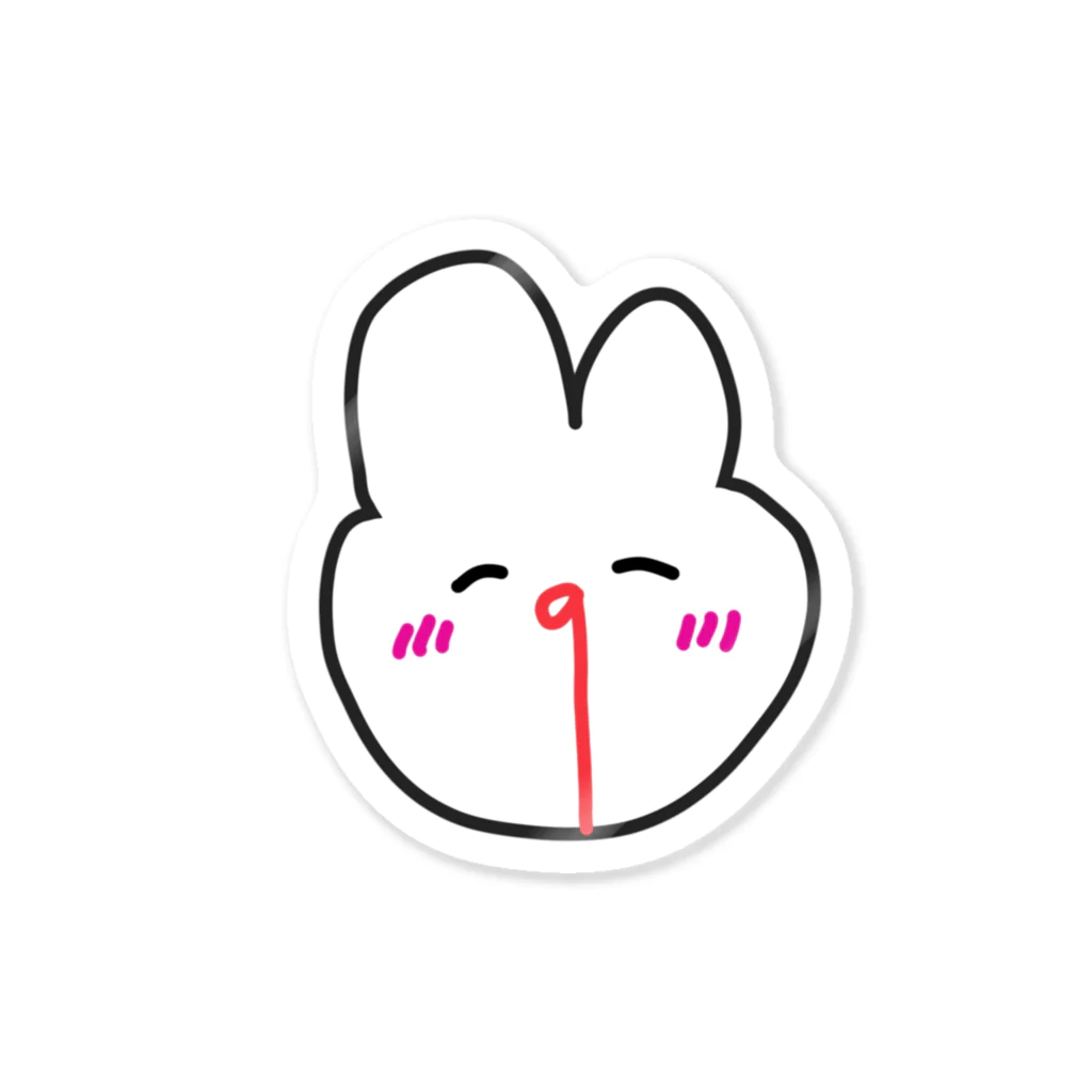 過激な肉塊ちゃん🐰🎀の瀕死うさぎ(死因：推しがかわいい) Sticker