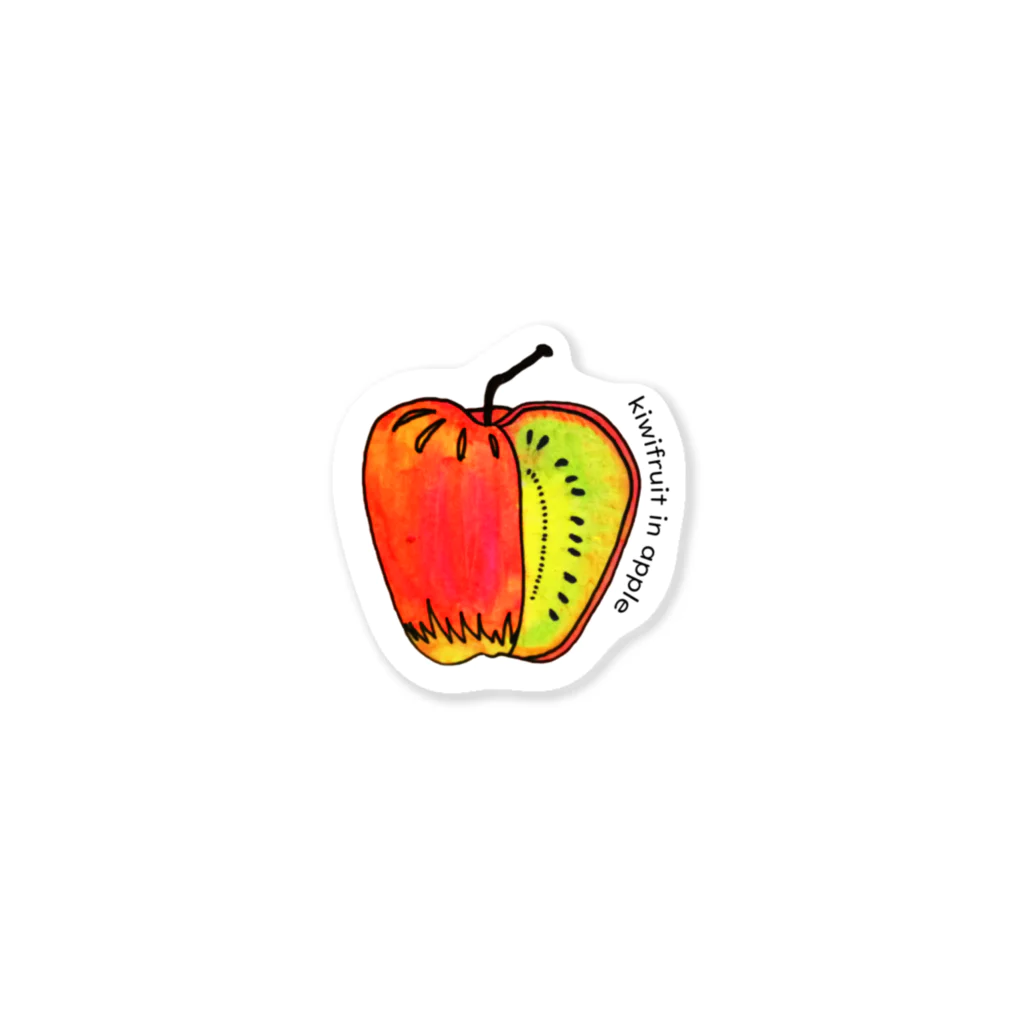 moromo.のkiwifruit in apple!! Sticker