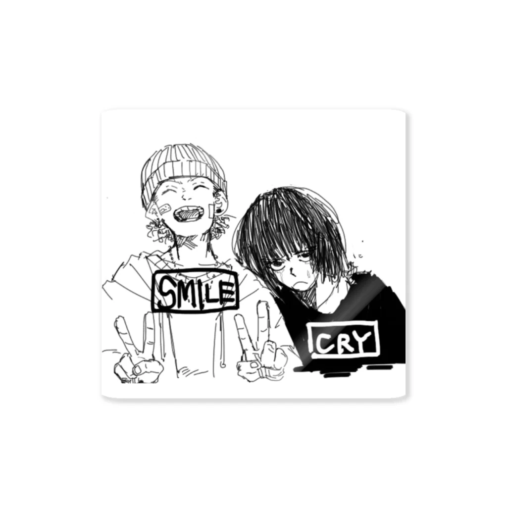 ﾑﾗﾔﾏﾀｲﾖｳのステッカー　SMILE CRY Sticker