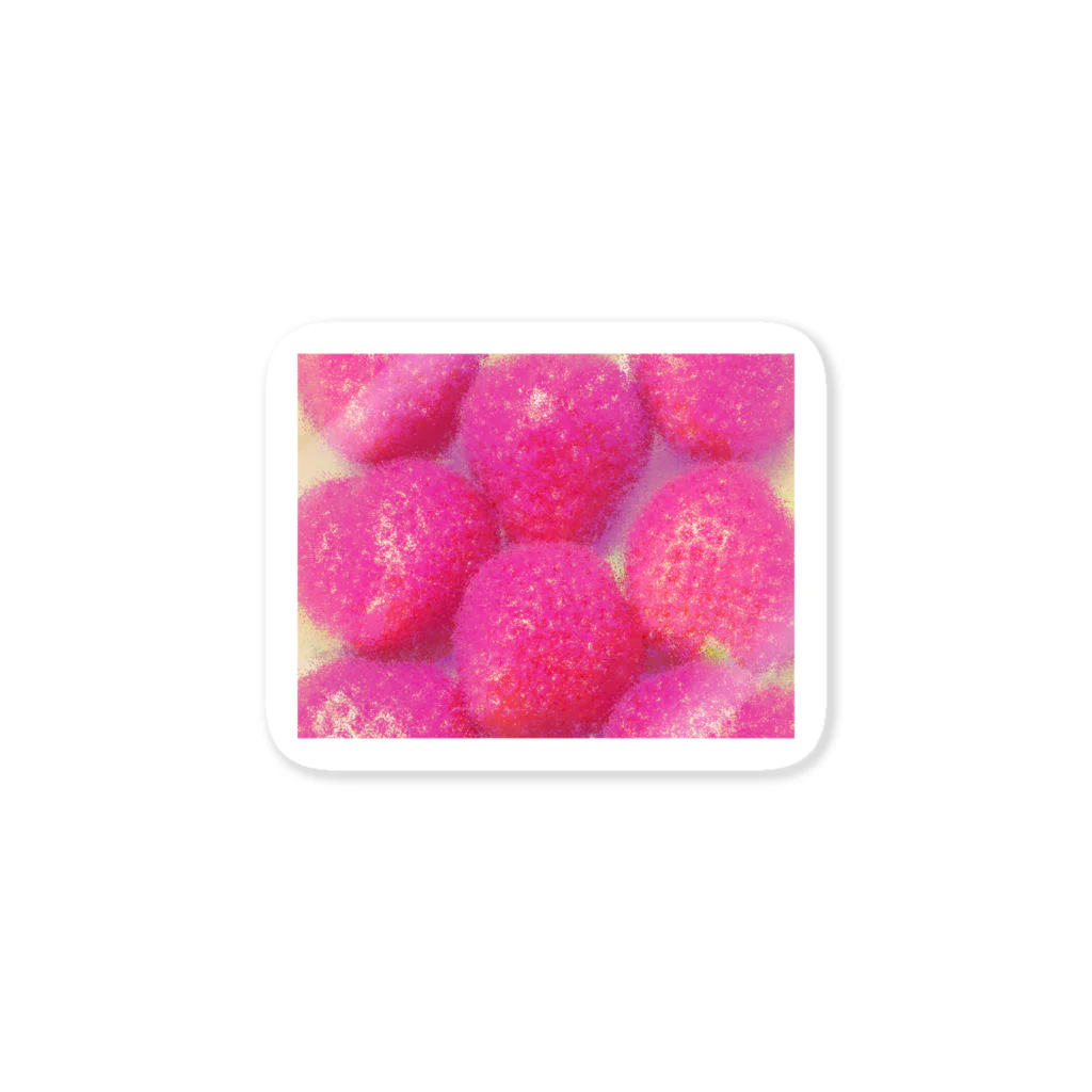 miniのpink strawberry（硝子加工） ステッカー