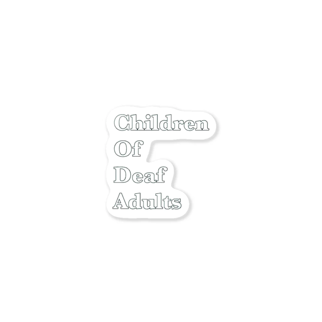 t___2___8のChildren Of Deaf Adult Sticker