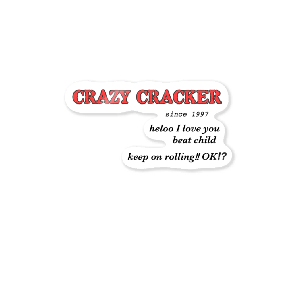 deresukebeのCRAZY CRACKER ステッカー