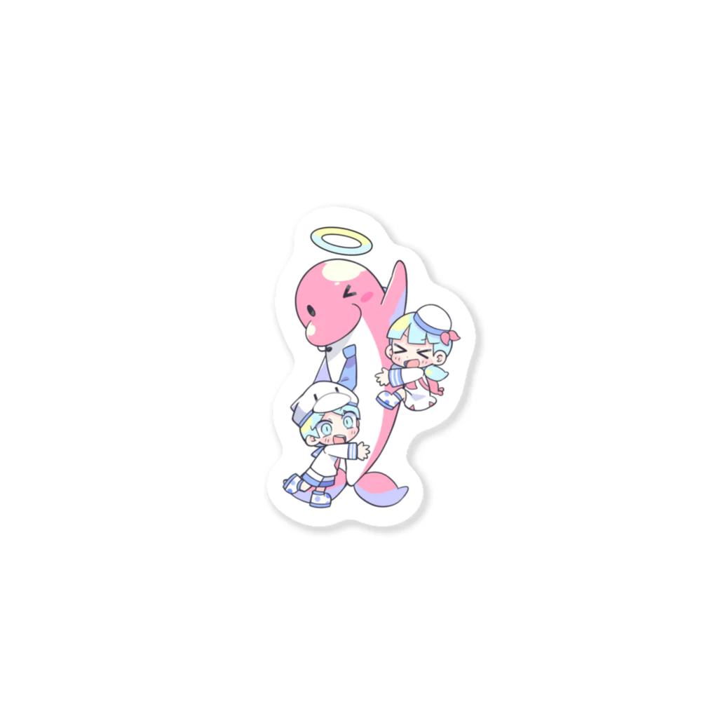 ブッチくん Official Shopのイルカのブッチくん（イラスト：寺田てら） Sticker