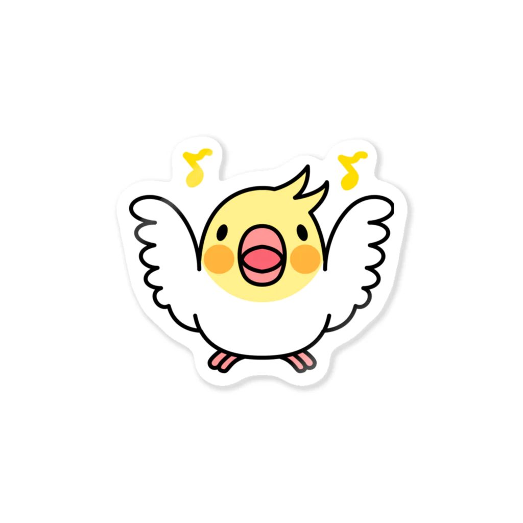 まめるりはことりのまるまるオカメインコ【まめるりはことり】 Sticker