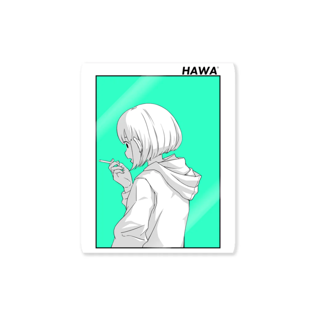 がくまこ・グッド・チョイス商会のHAWA smoke Sticker