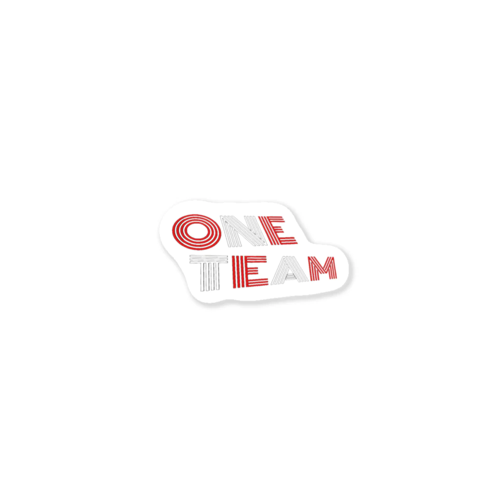 文字ショップのONE TEAM Sticker