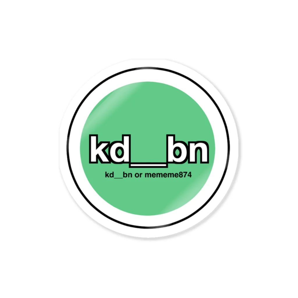 Kd__bnのkd__bn (クドゥブン)  ステッカー