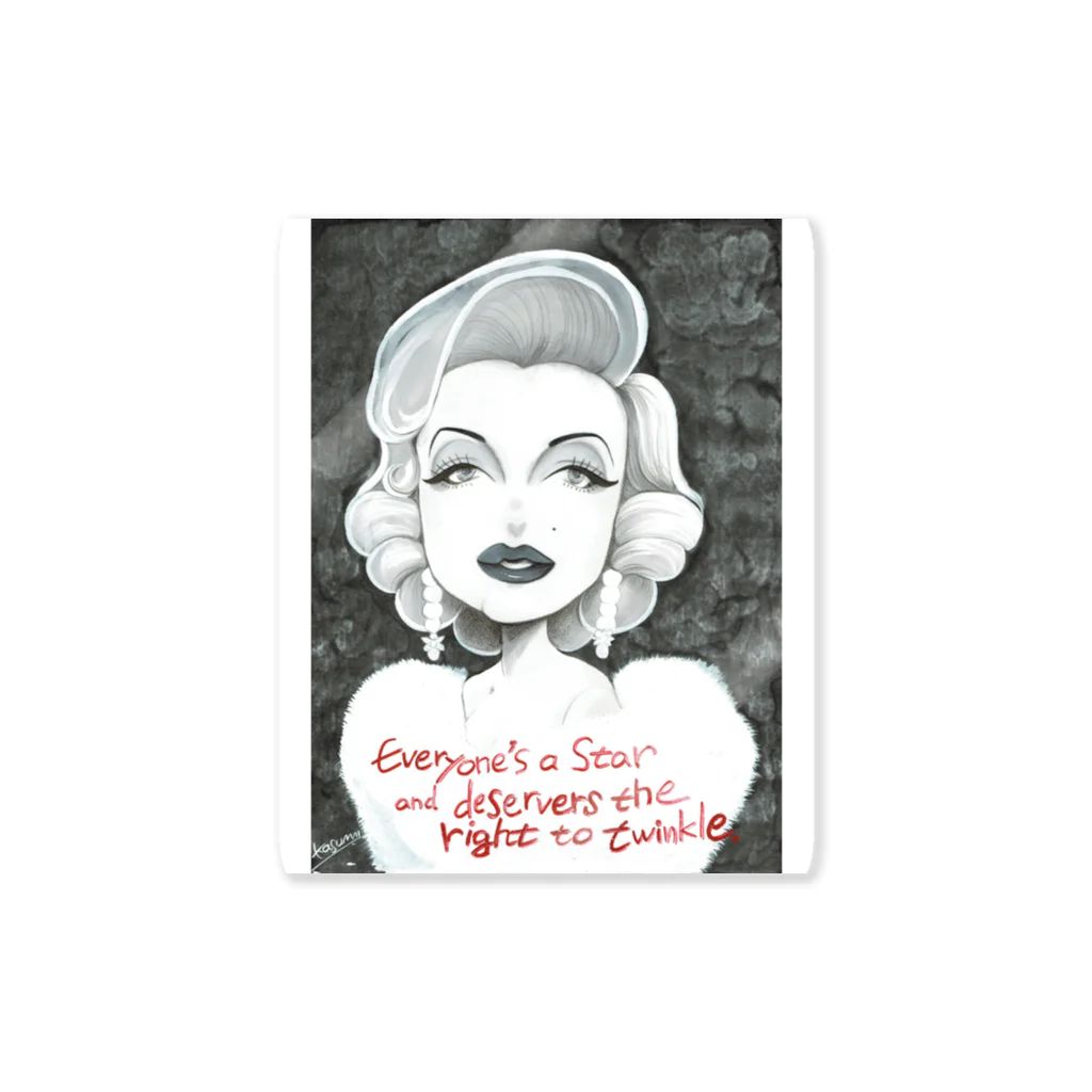 Sunny day blueのmarilyn_monroe_messeage Sticker