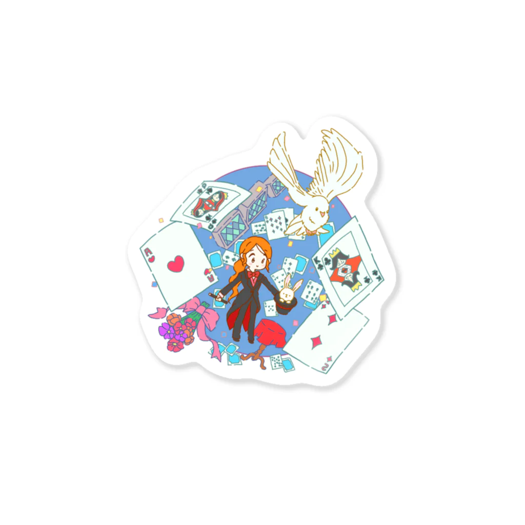 あさやけに月。のマジシャンの女の子 Sticker