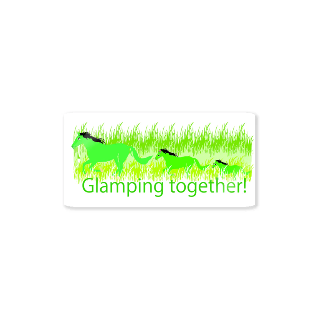 ユリコのGlamping together! ステッカー