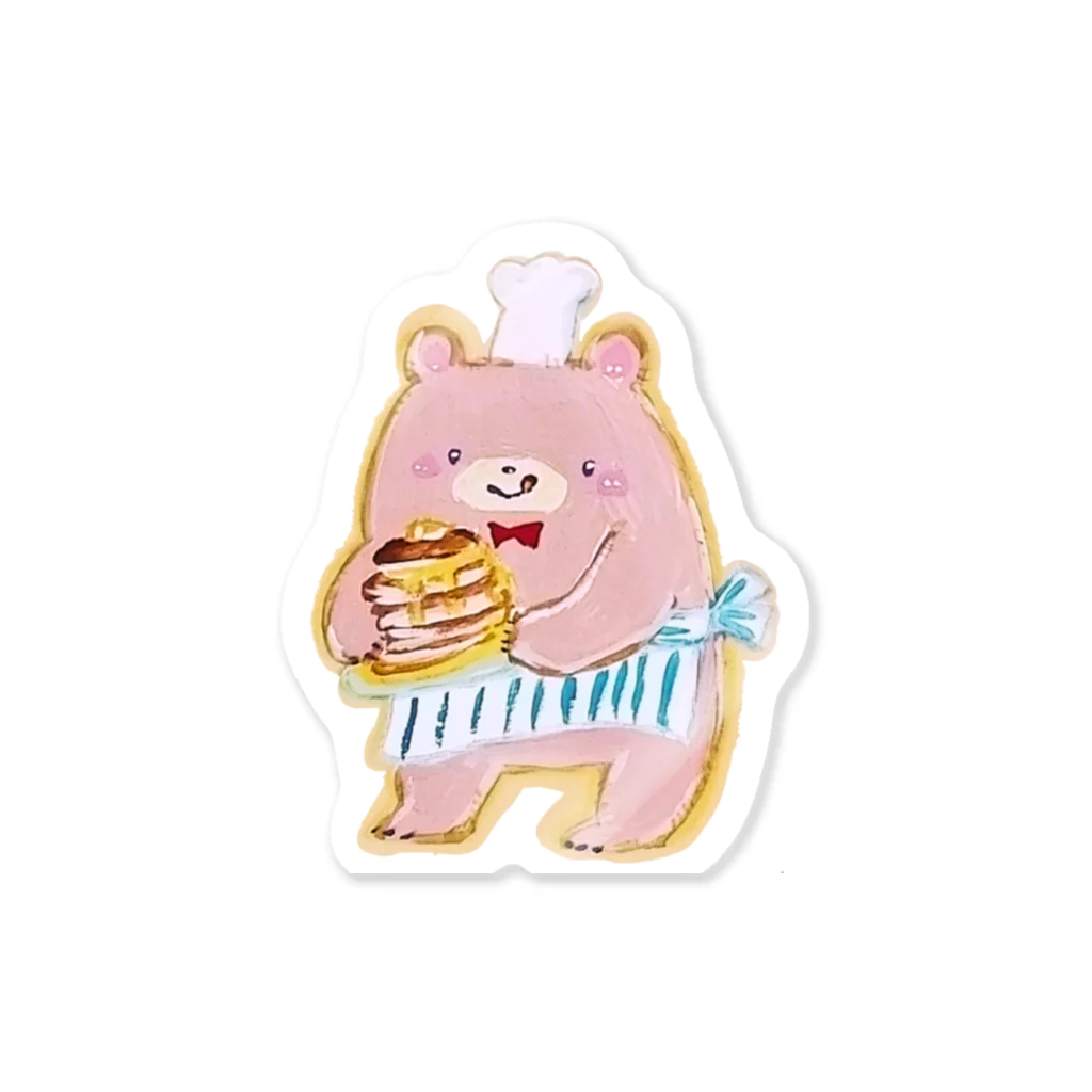 ぷいこのおみせのハチミツたっぷりくまのホットケーキやさん。 Sticker