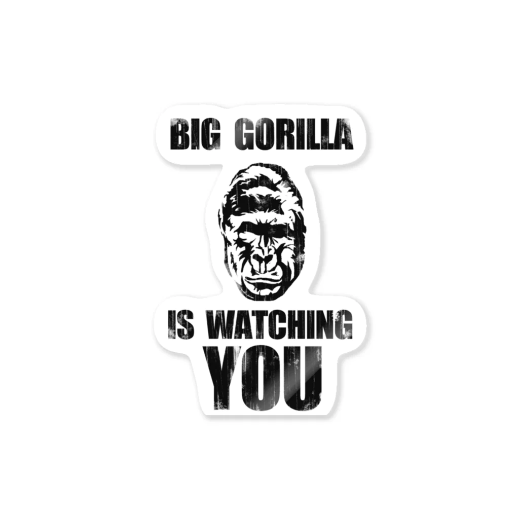 inoue_123のBIG GORILLA IS WATCHING YOU ステッカー