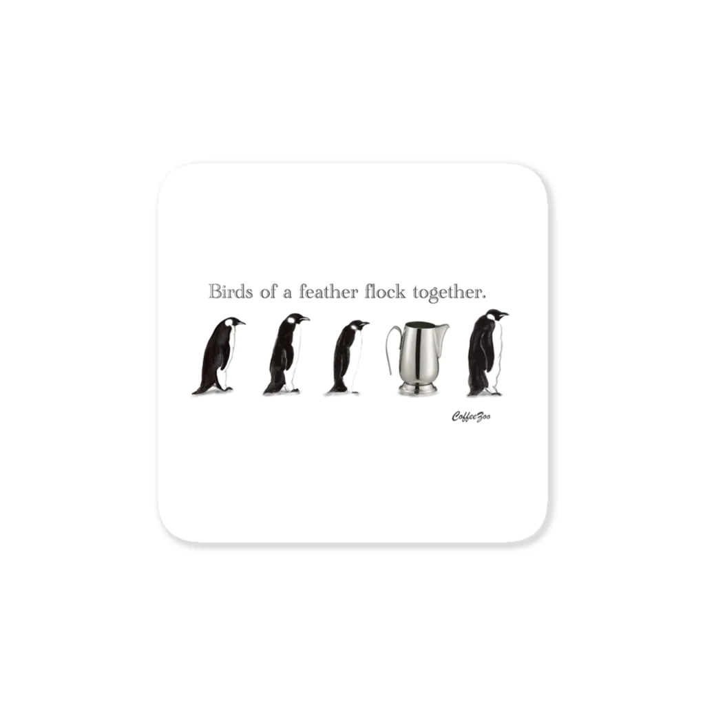 マイペースカフェのビッグシルエットcaffe Zoo PENGUINS Sticker