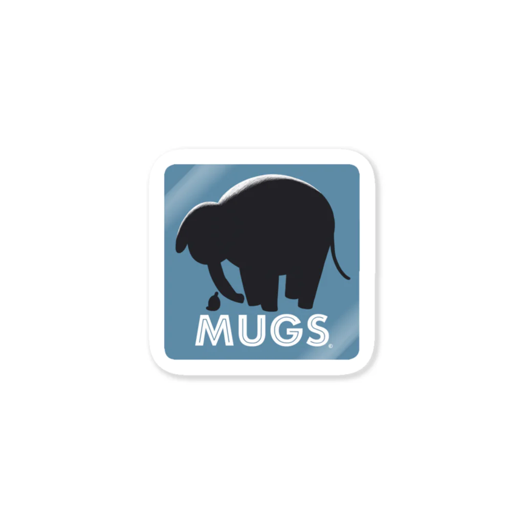 mugsの逆光のゾウ Sticker