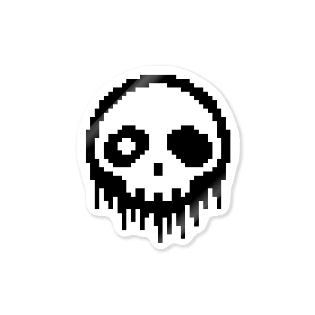 Cɐkeccooのドット絵ドクロ Sticker