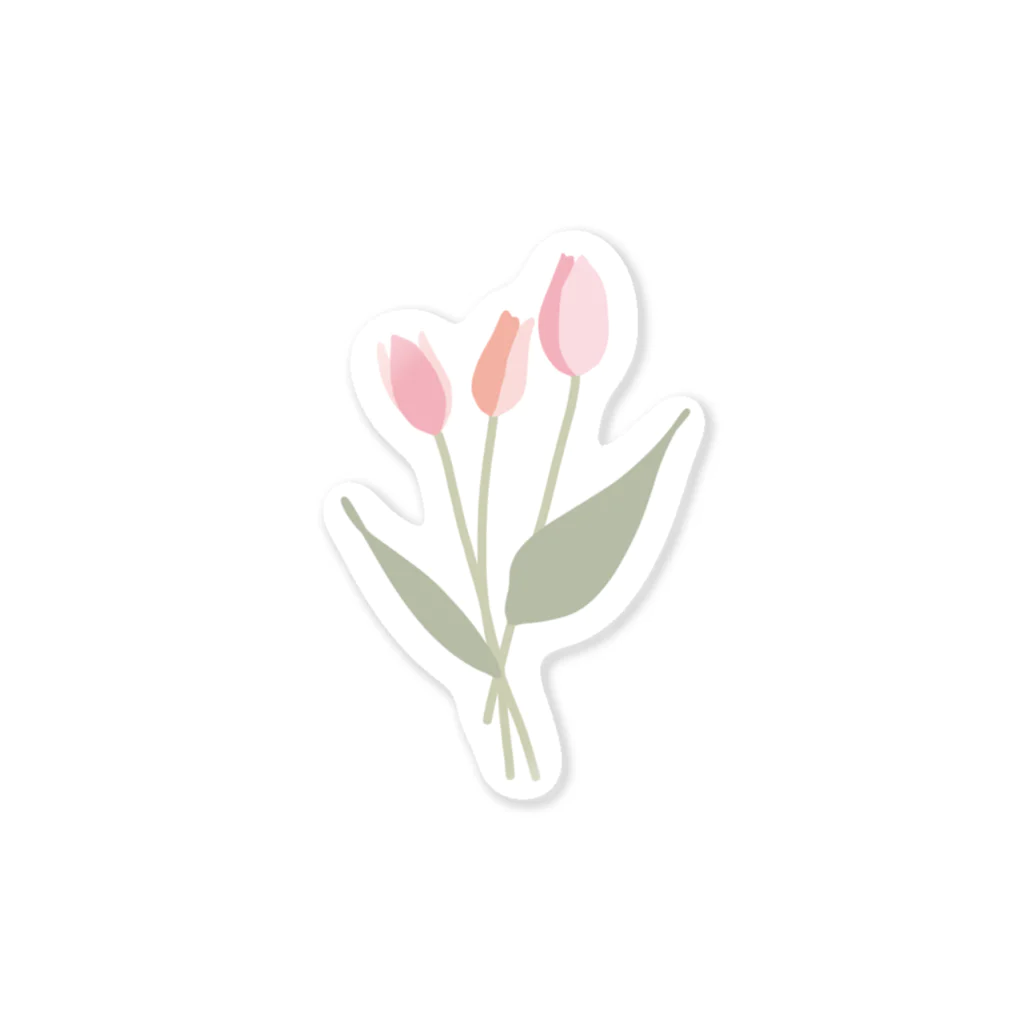 ampluieのpink tulip Sticker