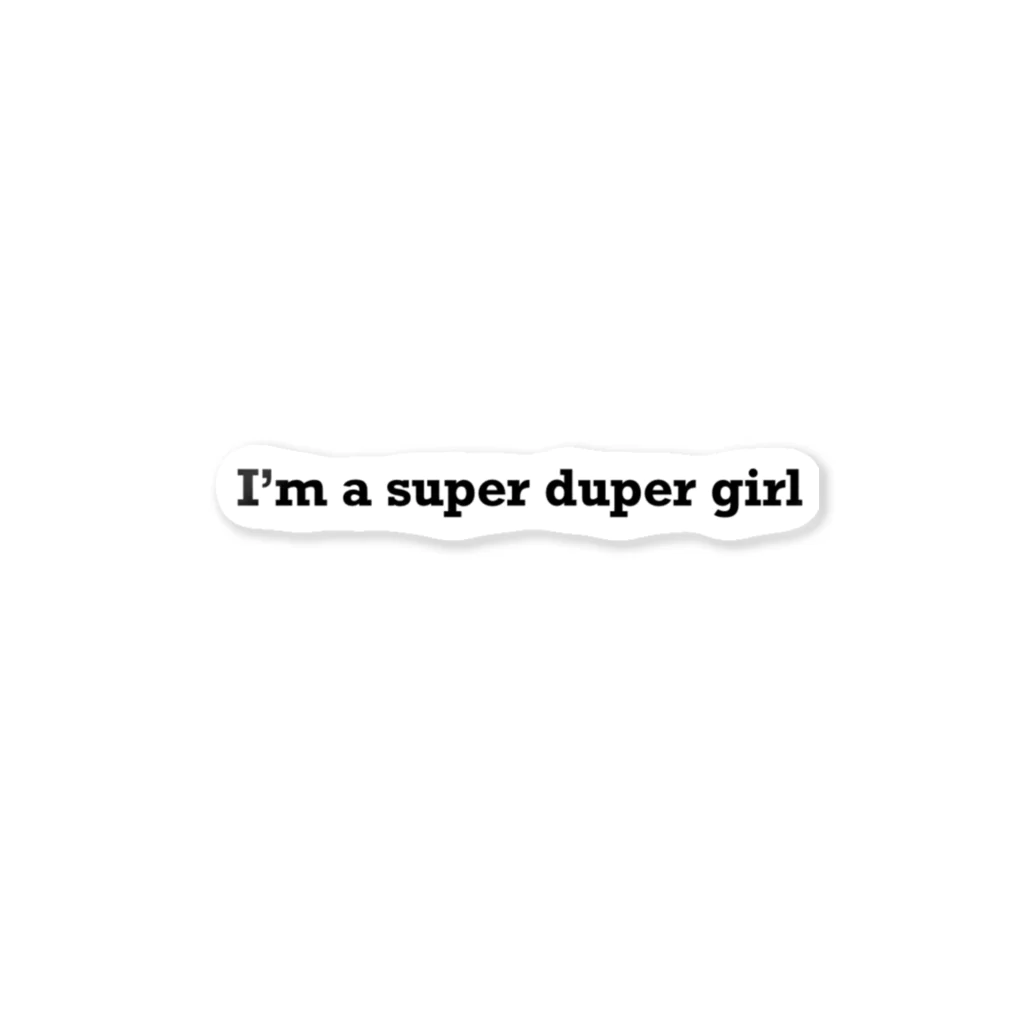 Shima18のI’m a super duper girl T shirt ステッカー