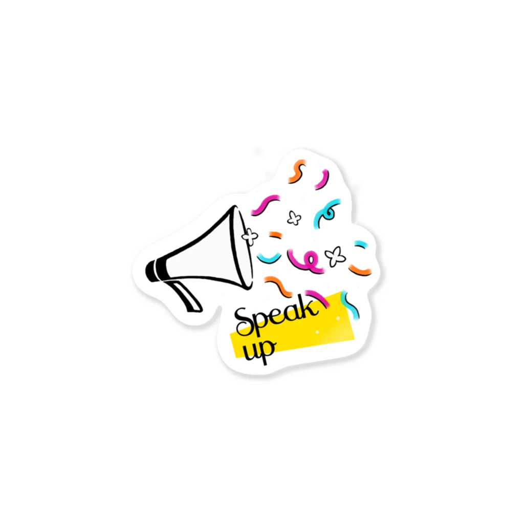 Speak upのフラワーメガホン Sticker