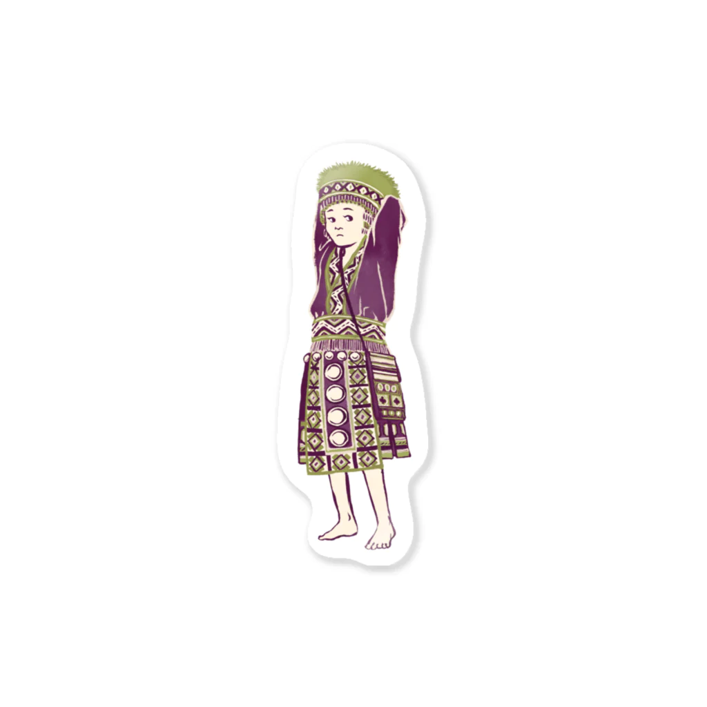IZANAMI by Akane Yabushitaの【タイの人々】モン族の女の子 Sticker