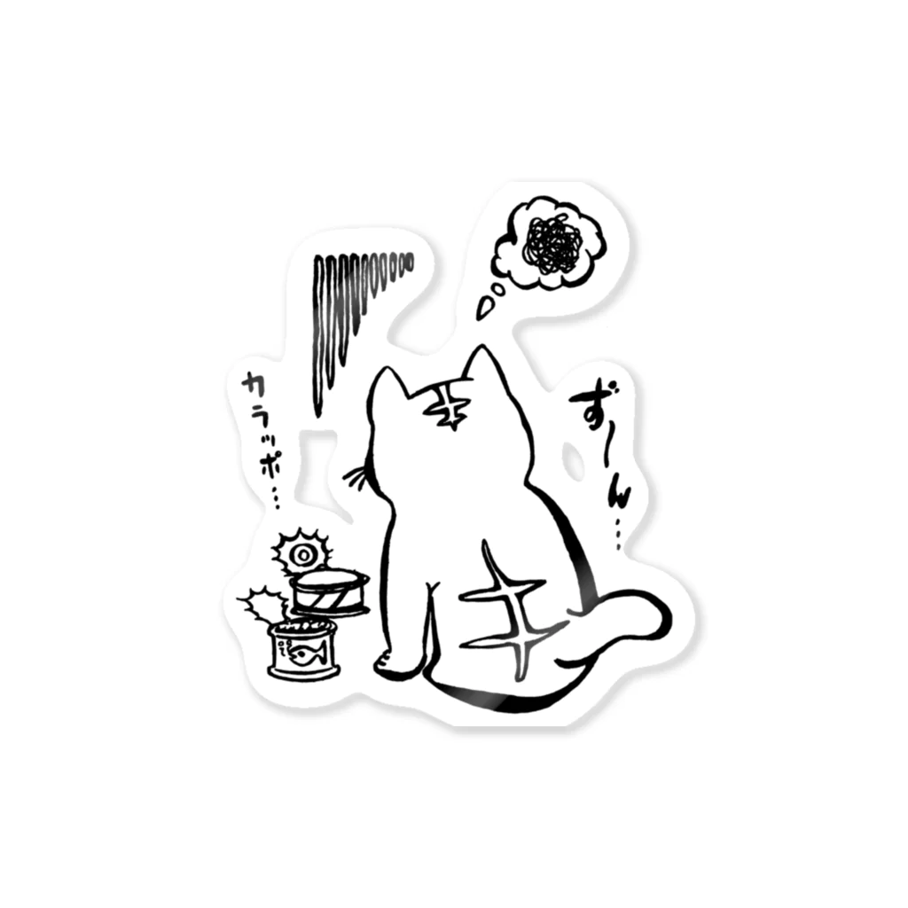 気ままに創作　よろず堂のどんよりねこ Sticker