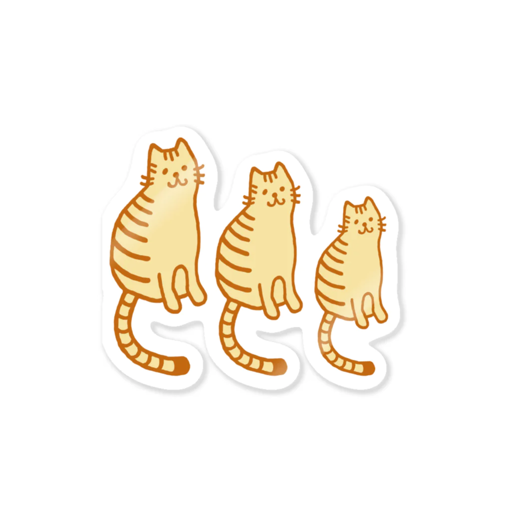 らぴの堂のとらねこ親子 Sticker