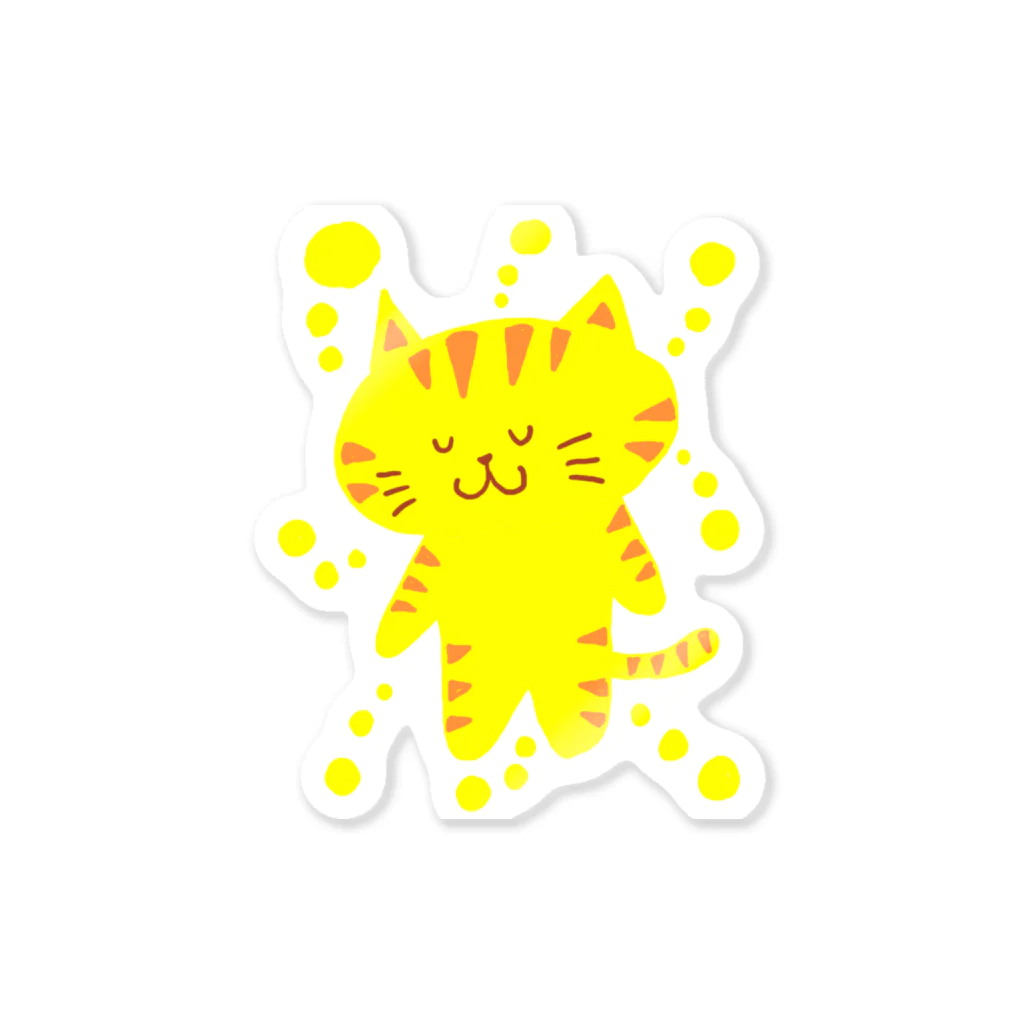 えかきにゃんこのお店♪のきいろいねこ Sticker