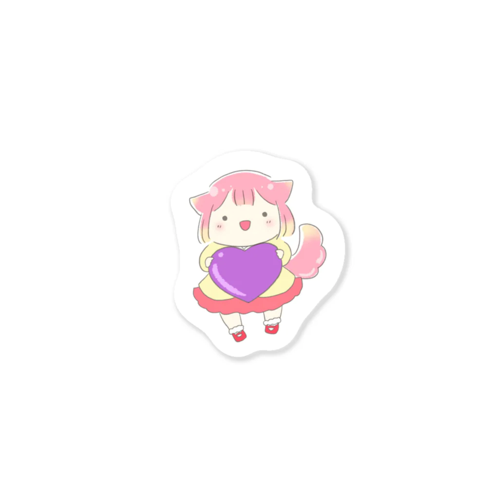 しき@のお家のステッカー（紫ﾁﾋﾞ） Sticker