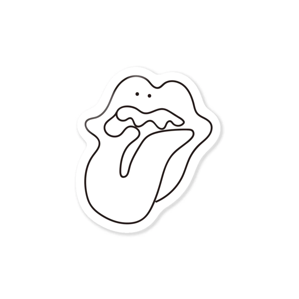 ぐにゃんじROCKのぐにゃっとしたくち Sticker