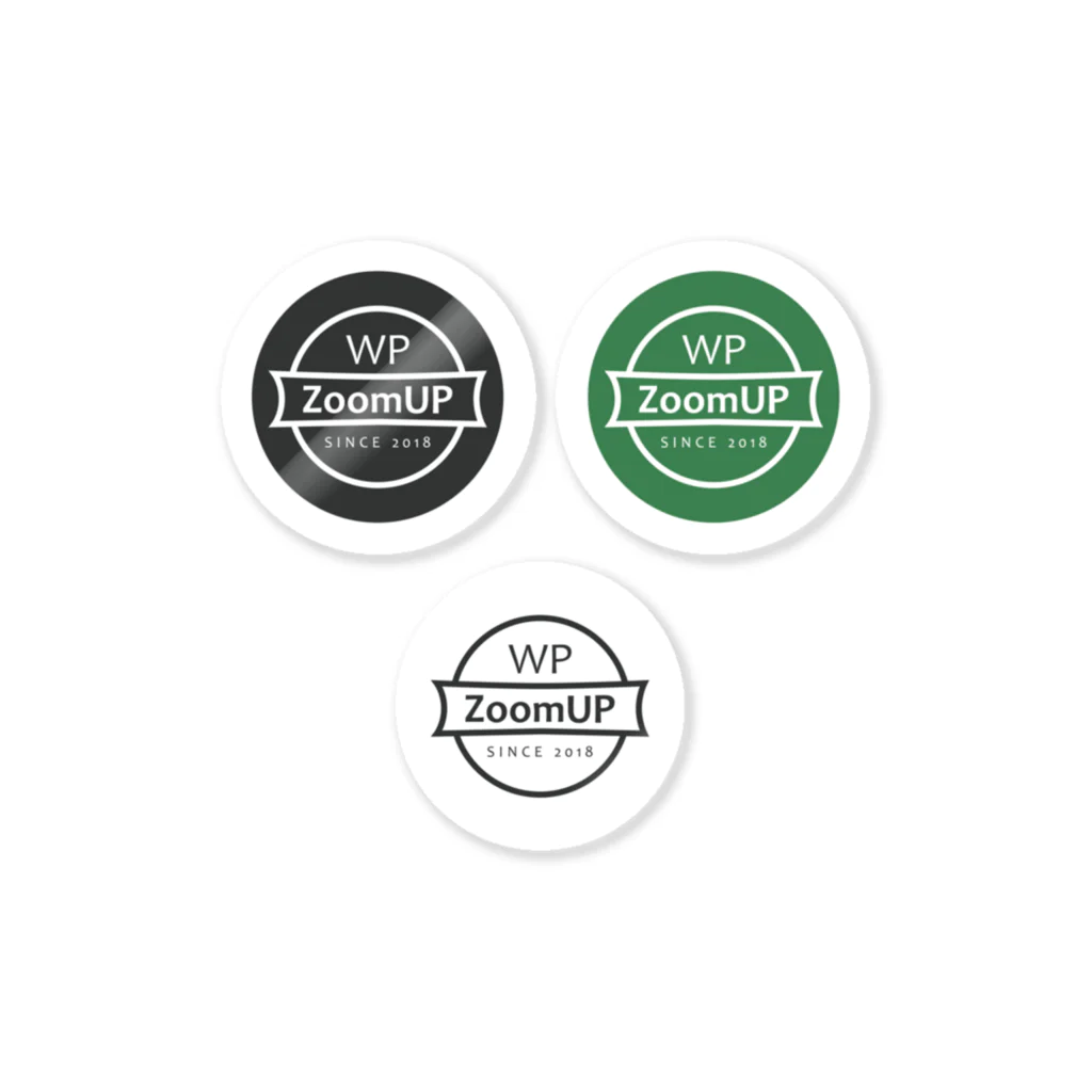 WP ZoomUPをささえる会のWP ZoomUP ミニサイズロゴ Sticker