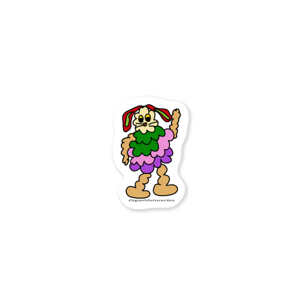 paprikachanの筋肉ムキムキおしゃれワンコ Sticker