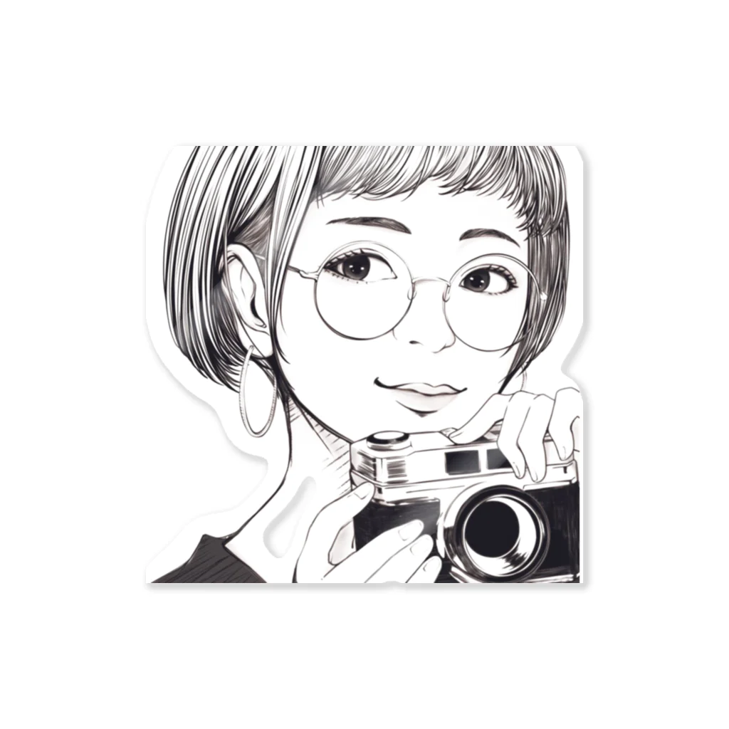 hanaのcamera girl ステッカー