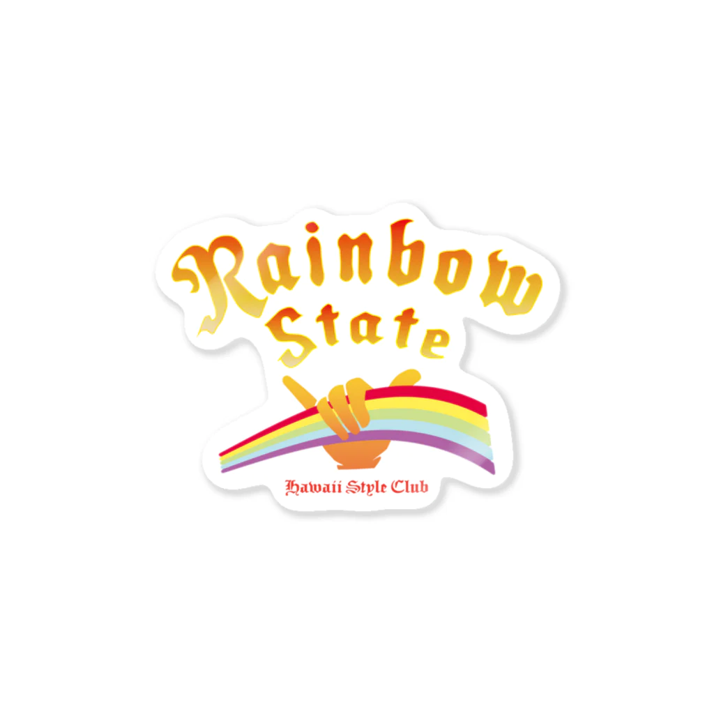 ハワイスタイルクラブのRainbow Rising Sticker