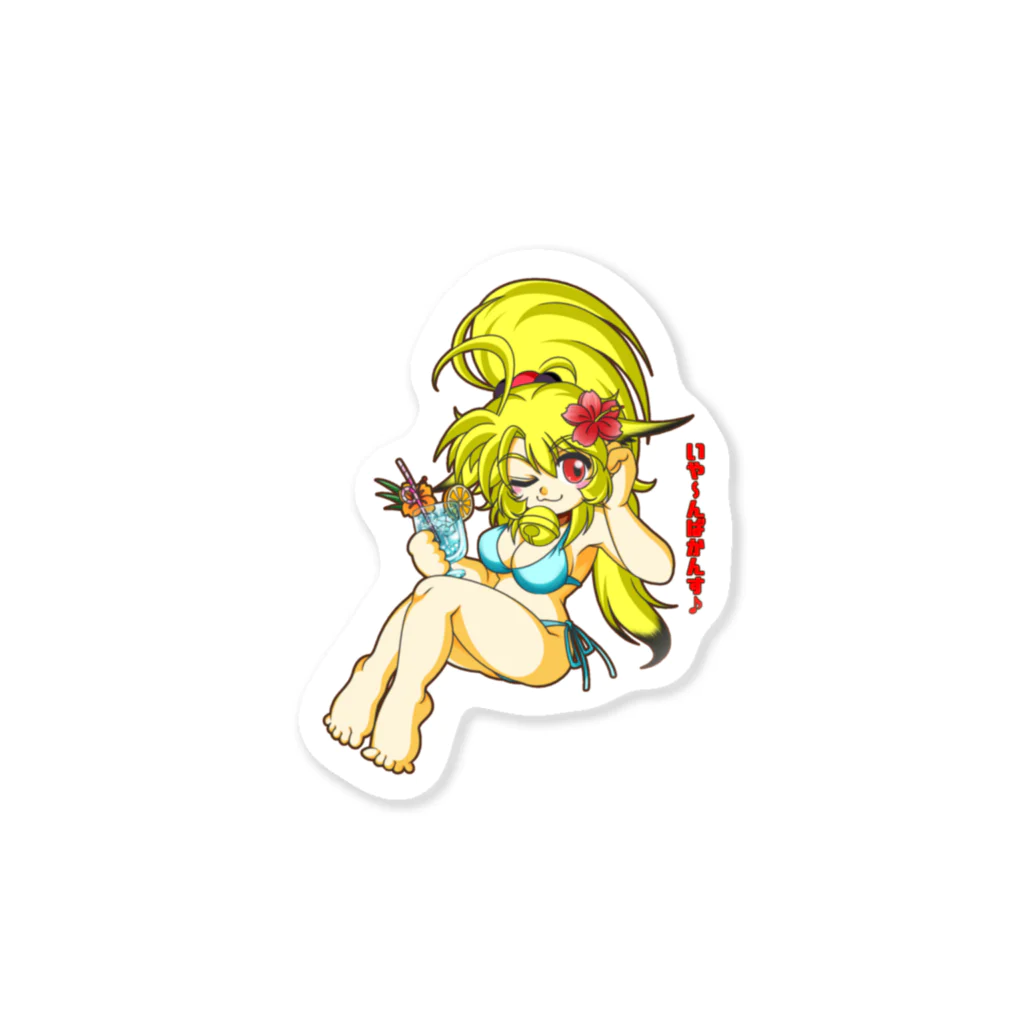 布袋腹ストアのオリキャラ「鍔芽」（水着） Sticker