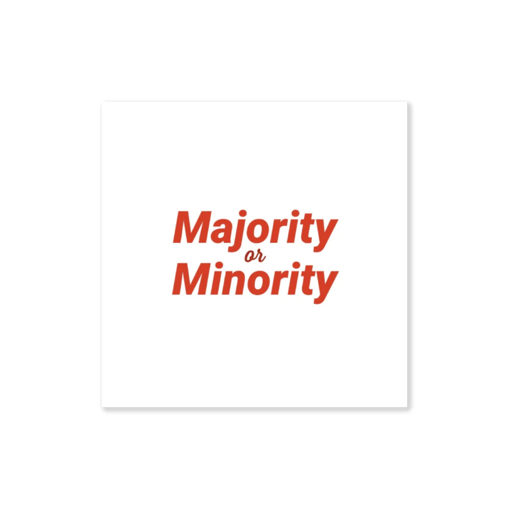 MAiCOのMajority or Minority ステッカー