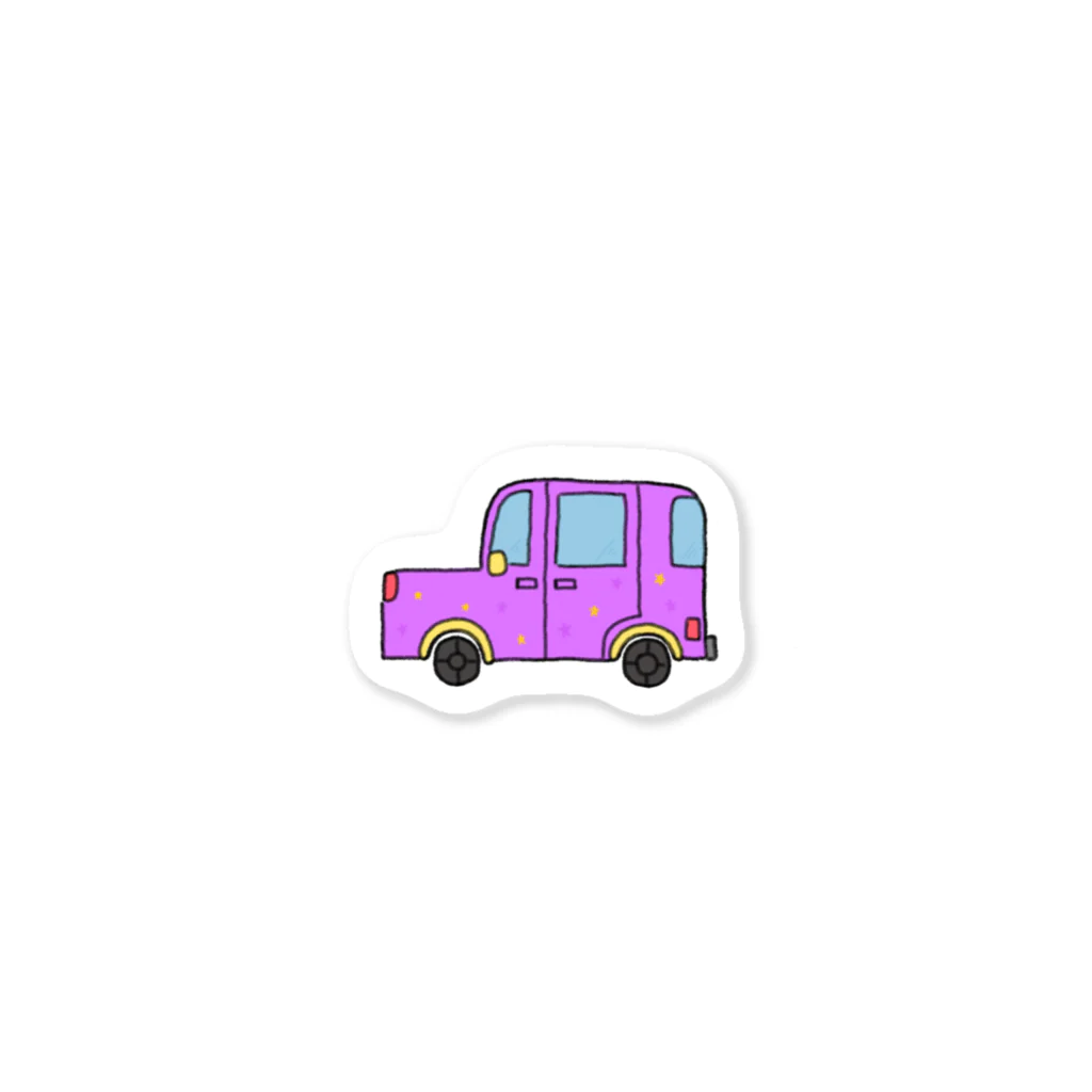 PO×3のピンクの車ステッカー Sticker