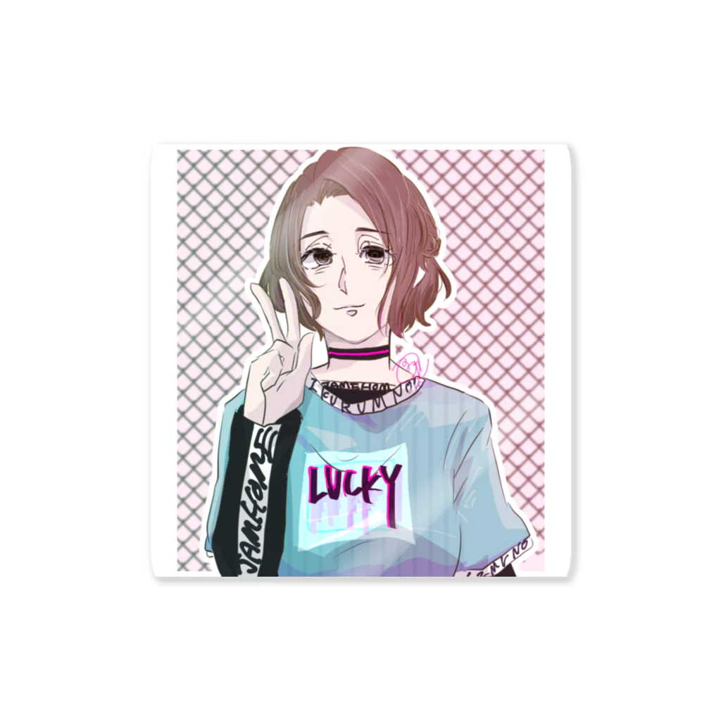 szmrnokiの茶髪ちゃん Sticker